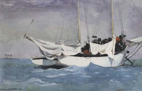 Winslow Homer Key West:Hauling Anchor (mk44)